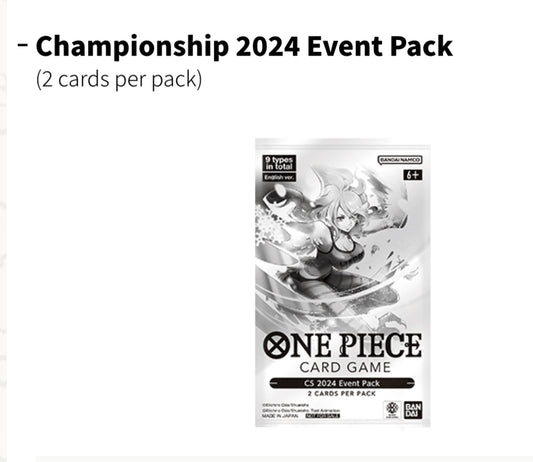 One Piece Championship 2024 Event Pack - Chance at Serialised Luffy